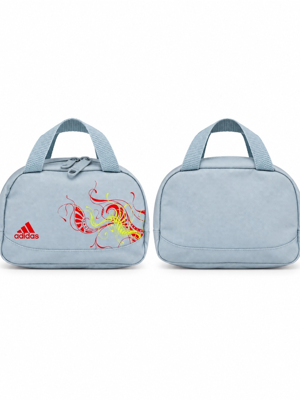 Adidas light blue cosmetic/toiletry bag